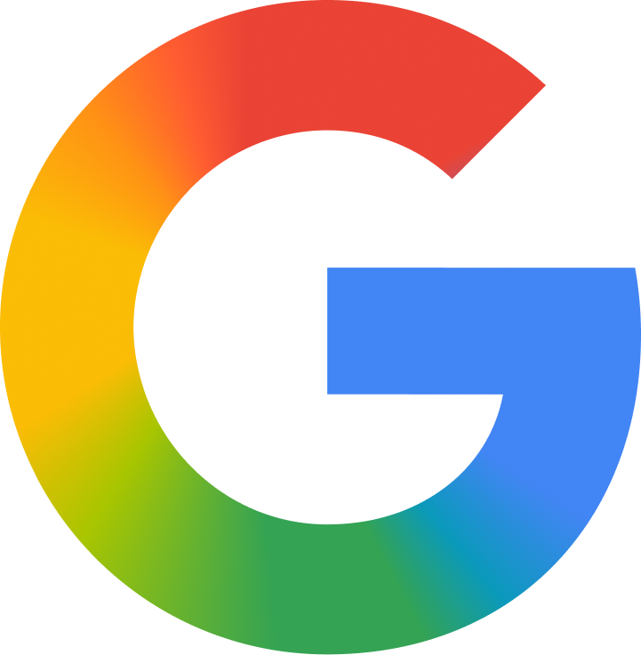 Multicolored Google 'G' logo on black background